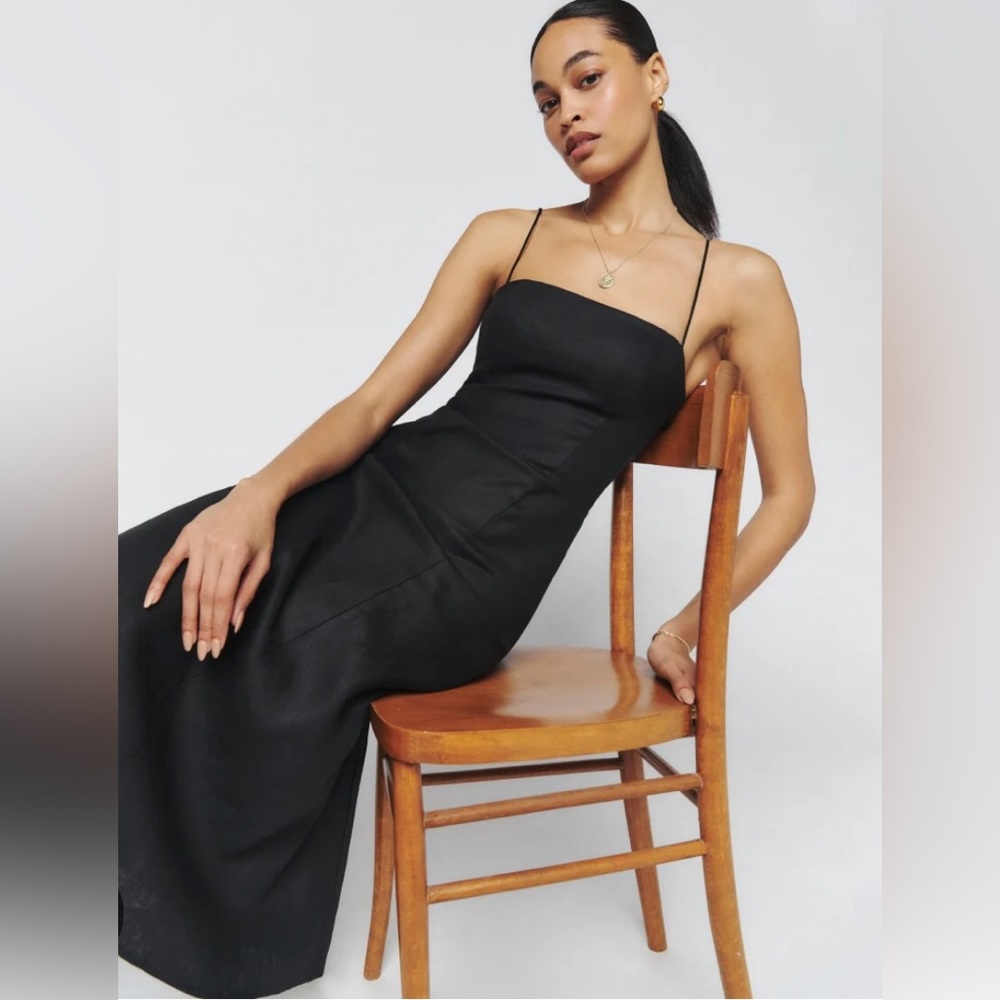 Reformation linen black dress NWT size 12